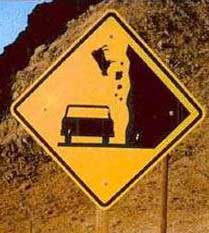 Falling cows warning