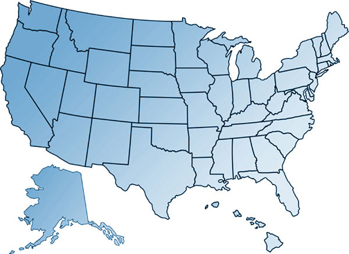 Typical US map